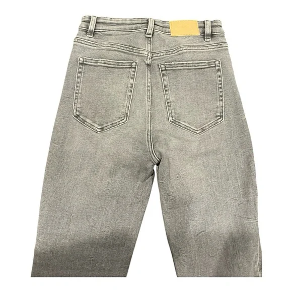 ZARA Women High Rise Straight Leg Jeans – Gray Washed – Size 4 - Picture 4 of 10